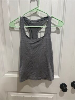 lululemon athletica Striped Racerback Tank - Heather Gray